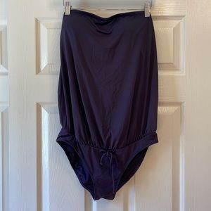 Navy Maternity Swimsuit - Strapless, LOFT